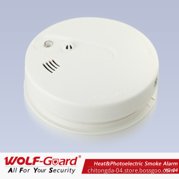 Wireless Smoke+Temperature Detector Fire Alarm